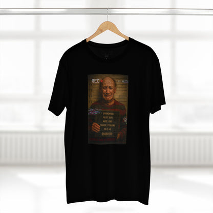 🔥 Freddy Mugshot Tee – Retro Slasher Horrorcore Premium T-Shirt (Unisex)