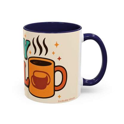 Study Fuel Color Accent Mug (11oz/15oz) – Retro Teacher/Student Coffee Cup • Back to School • Durable Ceramic