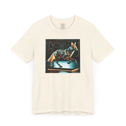 Futuristic Cybernetic Fox Graphic Tee - Unisex Jersey Short Sleeve T-Shirt