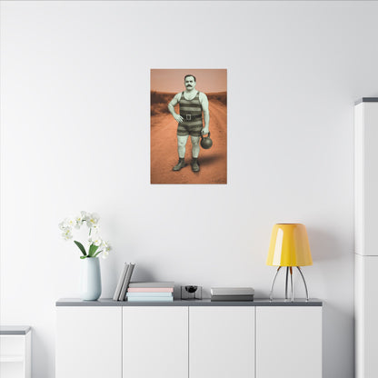 The Strongman – Matte Canvas Print (Gallery-Wrapped) 0.75" – Vintage Circus-Inspired Canvas Wall Art