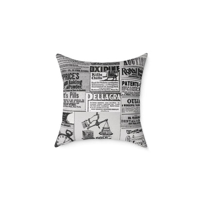 Occult Americana – Vintage Ads Collage Art - CanvasThrow Pillow
