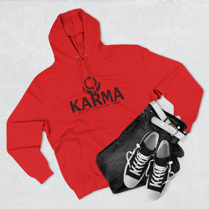 Karma Hoodie — “What Goes Around Comes Around” Minimalist Spiritual Quote Hoodie (Lane Seven Premium Fleece)