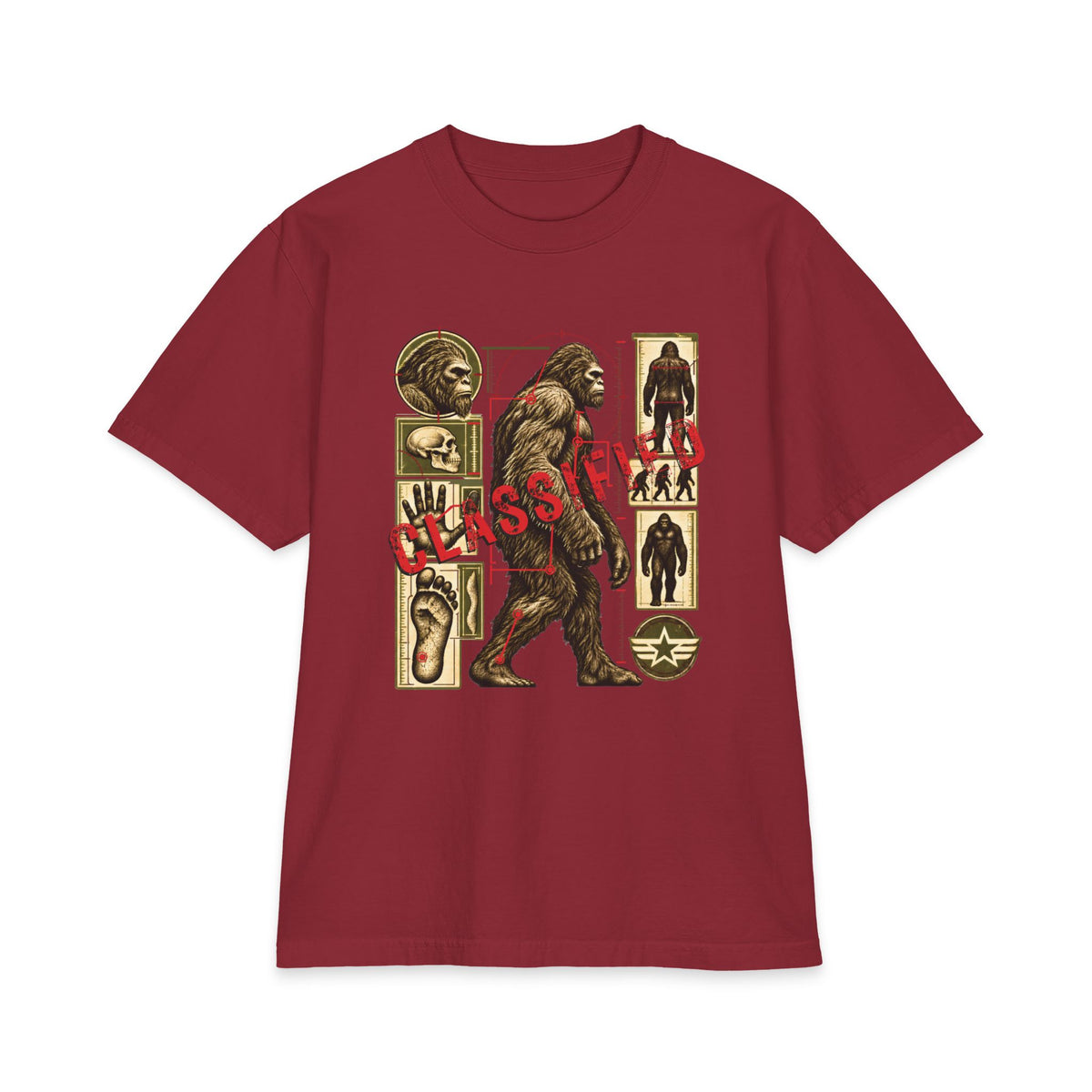 Classified Bigfoot Anatomy - Premium Heavyweight Cryptid Tee