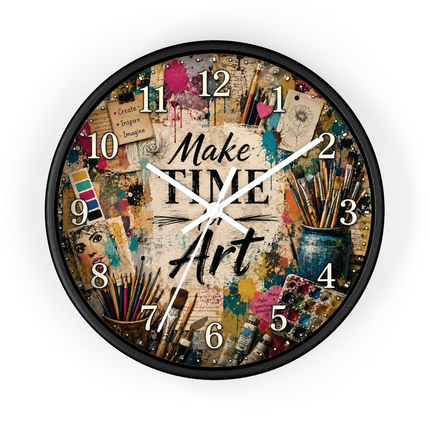Make Time for Art Wall Clock | Art Teacher Classroom Decor