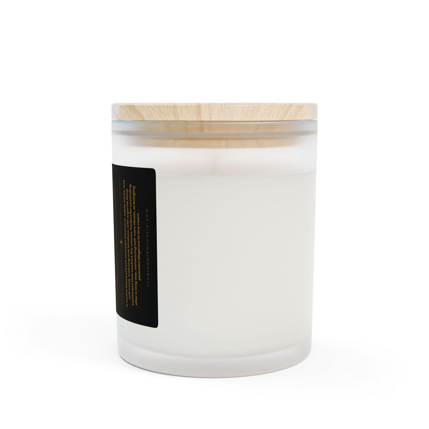 Lavender Candle – Luxury Coconut-Soy, Wooden Wick, 11oz Frosted Glass (Free U.S. Shipping)
