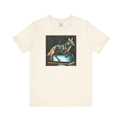 Futuristic Cybernetic Fox Graphic Tee - Unisex Jersey Short Sleeve T-Shirt