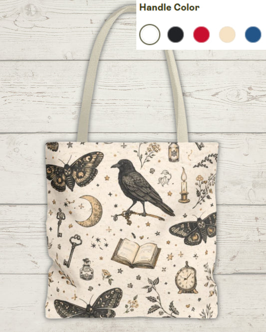 Dark Cottagecore Canvas Tote Bag