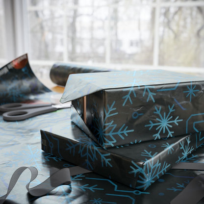 Cyber Yule Circuit – Luxury Christmas Wrapping Paper, Seamless Designer Gift Wrap, 30" Roll (Matte/Gloss)