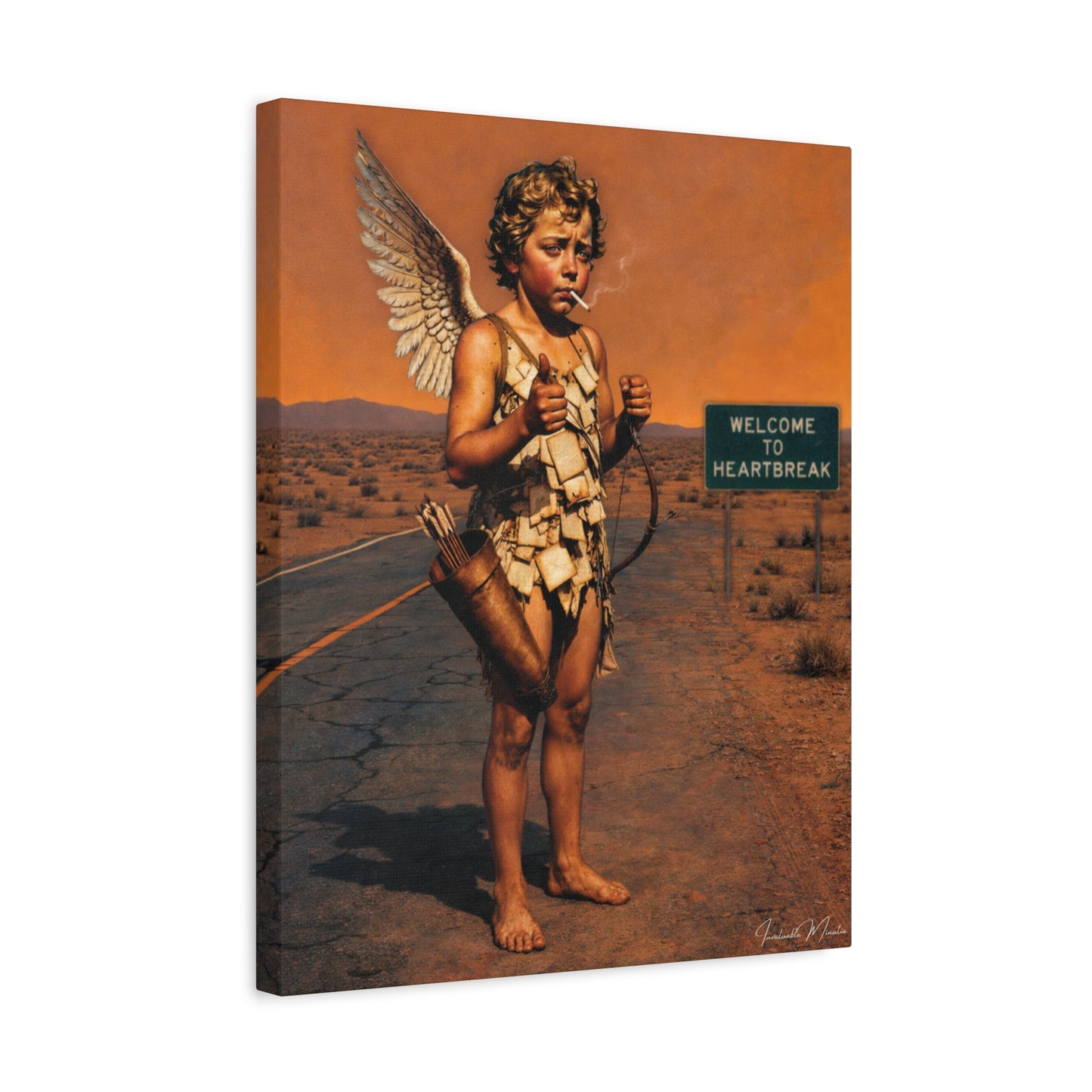 Welcome to Heartbreak – Nostalgic Americana Canvas Wall Art