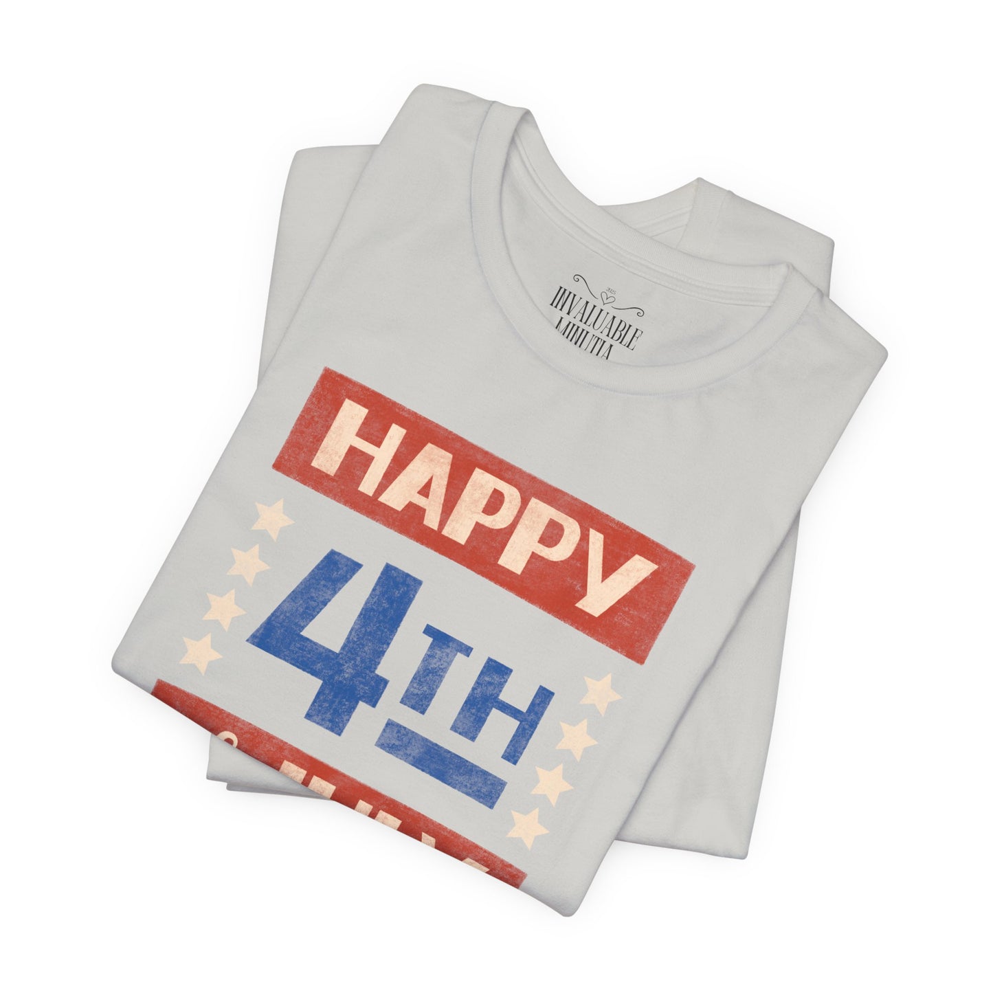Happy 4th / Land of the Free Tee – Dual-Sided Print – Unisex Bella + Canvas Jersey T-Shirt