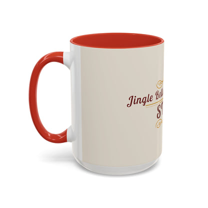 "Jingle Bells... STFU" Holiday Coffee Mug – Funny Christmas Ceramic Cup, Color Accent, Glossy & Durable