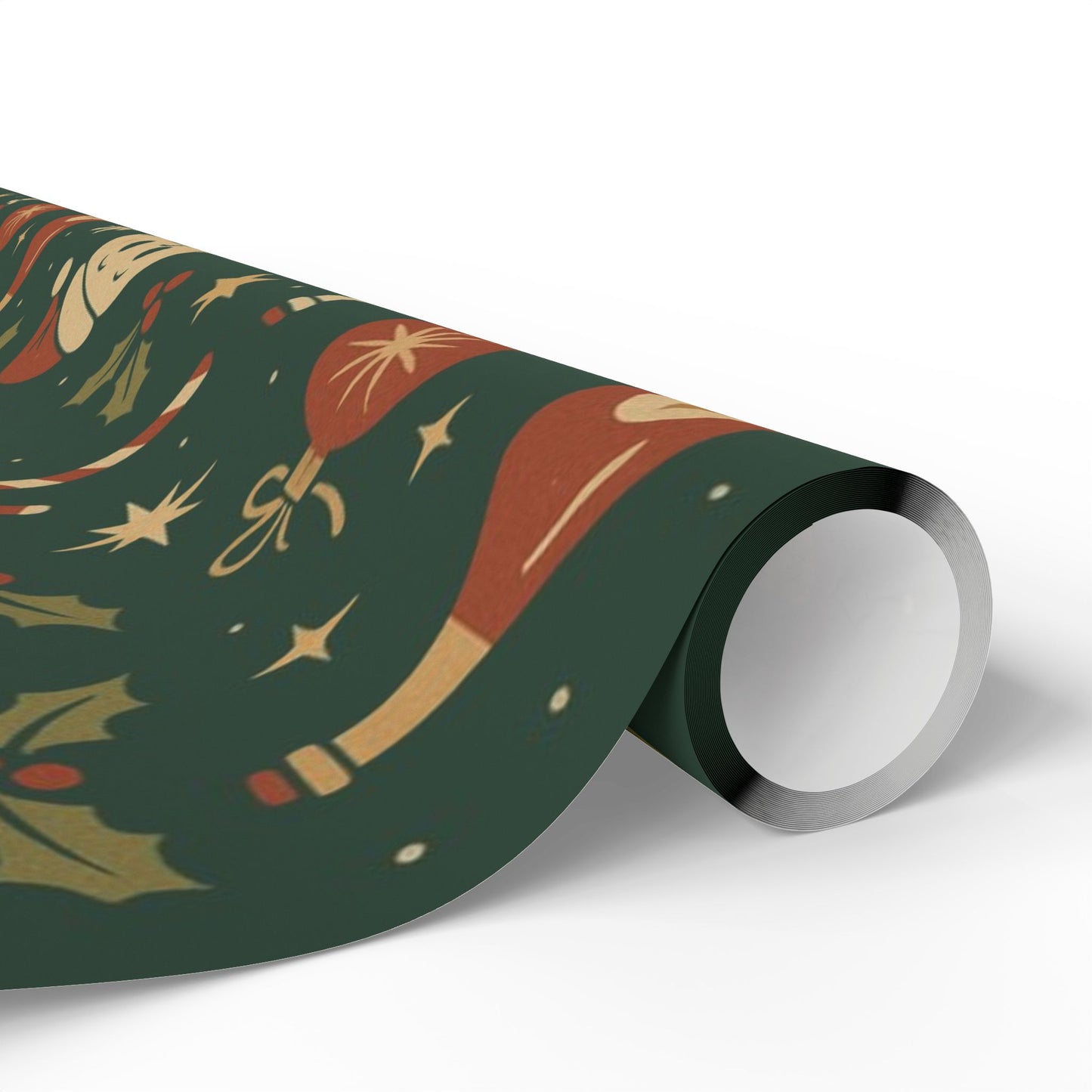 Vintage Holiday Drinks – Luxury Wrapping Paper, Retro Bar-Cart Gift Wrap, 30" Roll (Matte/Gloss)