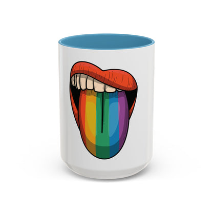 🔥💋 Pride Tongue Ceramic Mug – Rainbow Tongue Vibes 🌈✨