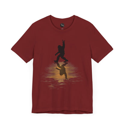 Rocking Bigfoot Unisex Bella+Canvas Jersey Tee - Fun Graphic Shirt for Nature & Cryptid Lovers