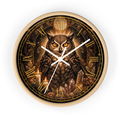 Mystic Owl 10" Premium Wall Clock