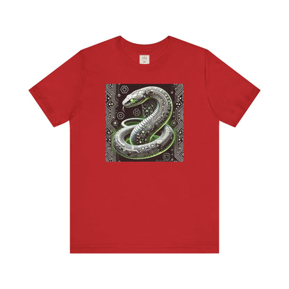 Cyber Snake Unisex Short Sleeve Tee - Futuristic Design for Tech Enthusiasts