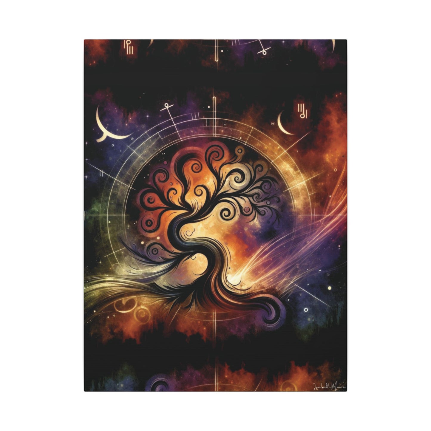 Cosmic Tree of Life – Celestial Galaxy Canvas Print (0.75" Stretched) | Mystical Boho Wall Art