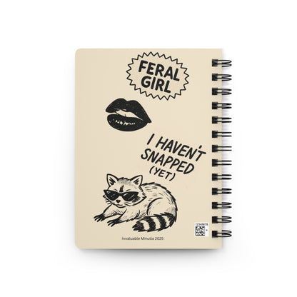 Feral & Fabulous Lined Spiral Notebook – Matte Hardcover Journal with Gloss Finish