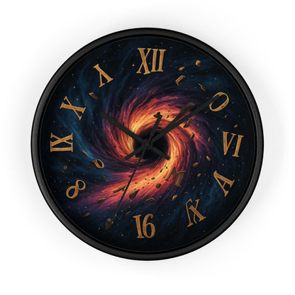 🌀 Black Hole Chaos Clock – Surreal Spacecore Time Warp Wall Decor Wall Clock