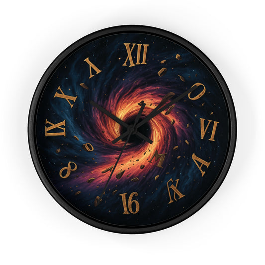 🌀 Black Hole Chaos Clock – Surreal Spacecore Time Warp Wall Decor Wall Clock