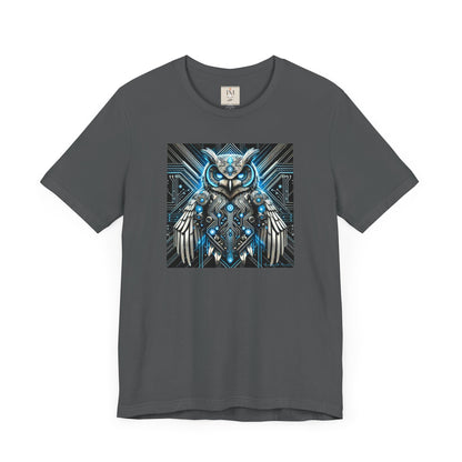 Mystical Cybernetic Owl Graphic Tee - Unisex Tch Short Sleeve T-Shirt