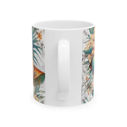 🌞 Ceramic Mug (11oz, 15oz) – Custom Grungy Summertime Graphic