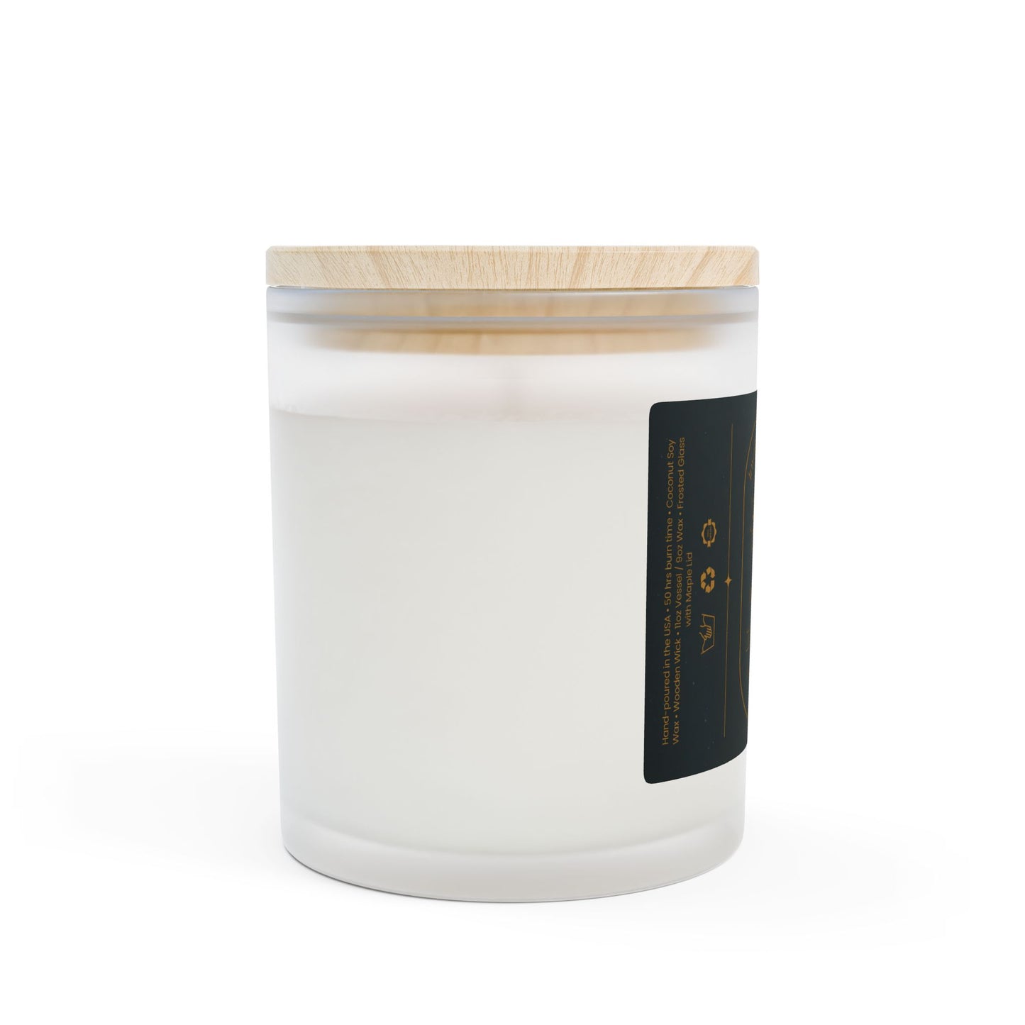 Blackberry Vanilla Candle – Luxury Wood-Wick Coconut-Soy Candle (11oz) - 11oz Frosted Jar Wooden Lid (Free U.S. Shipping)