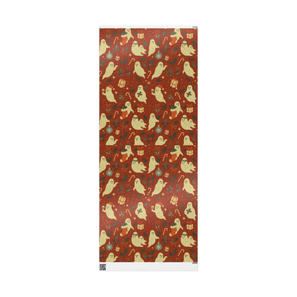 Vintage Holiday Ghosties - Luxury Holiday Wrapping Paper, Victorian Ghost Gift Wrap, 30" Roll (Matte/Gloss)
