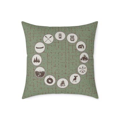 Fun Camping Decor Pillow - Emotional Support Tent – Boutique Canvas Throw Pillow