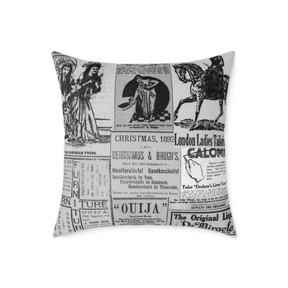 Occult Americana – Vintage Ads Collage Art - CanvasThrow Pillow