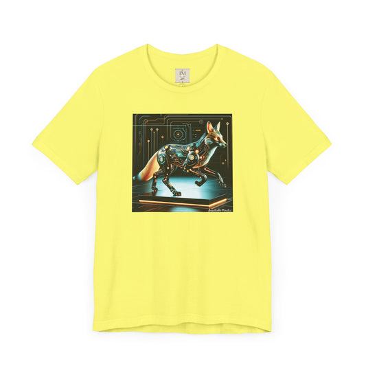 Futuristic Cybernetic Fox Graphic Tee - Unisex Jersey Short Sleeve T-Shirt