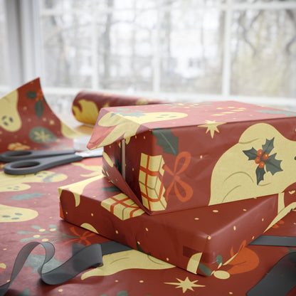 Vintage Holiday Ghosties - Luxury Holiday Wrapping Paper, Victorian Ghost Gift Wrap, 30" Roll (Matte/Gloss)