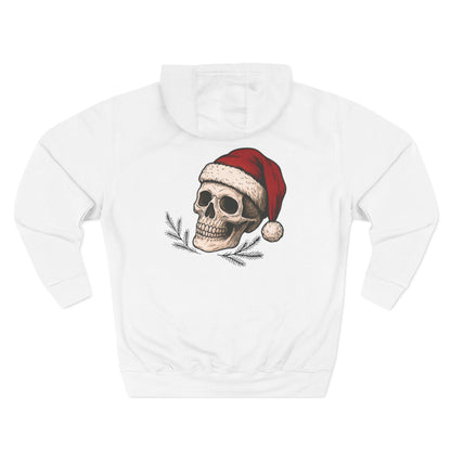 Merry Crisis & a Happy New Fear Hoodie — Gothic Christmas Skull, Premium Lane Seven Fleece (S–2XL)