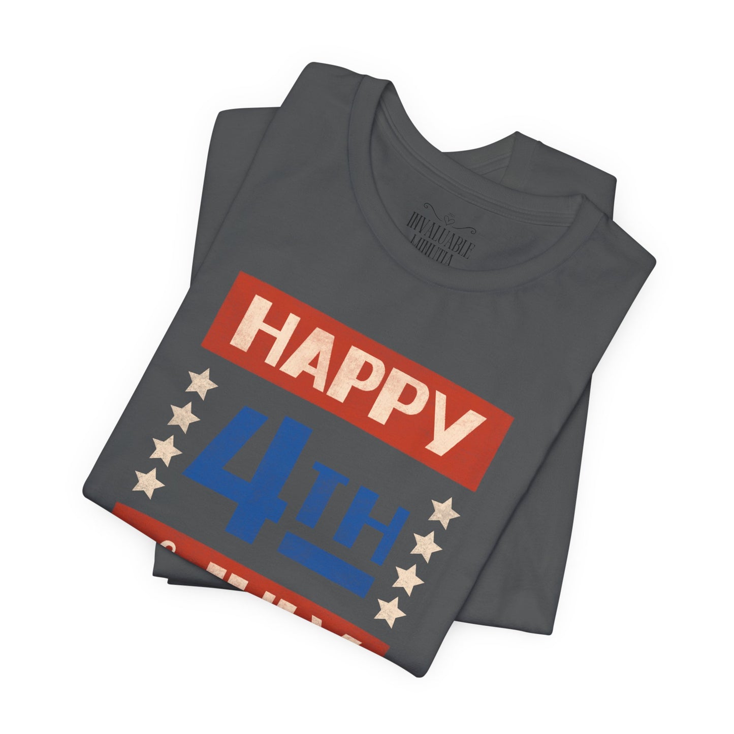Happy 4th / Land of the Free Tee – Dual-Sided Print – Unisex Bella + Canvas Jersey T-Shirt