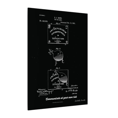 Ouija Board Patent Print (1891) – Gothic Spirit Board Canvas Wall Art