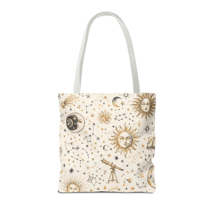 Celestial Sun & Moon Canvas Tote Bag