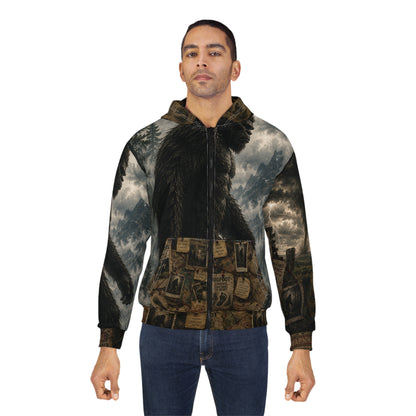 Bigfoot Encounter All Over Print Zip Hoodie