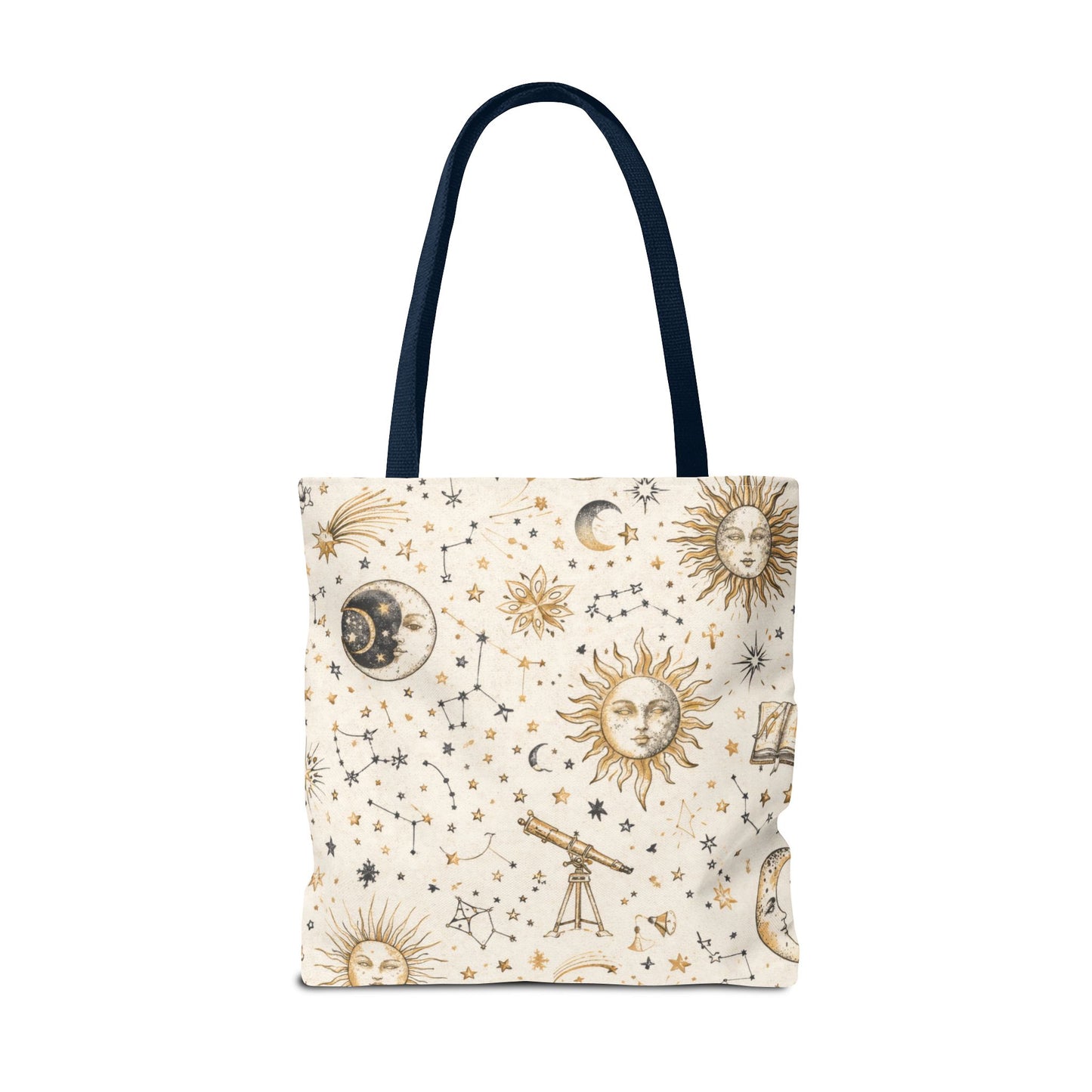 Celestial Sun & Moon Canvas Tote Bag