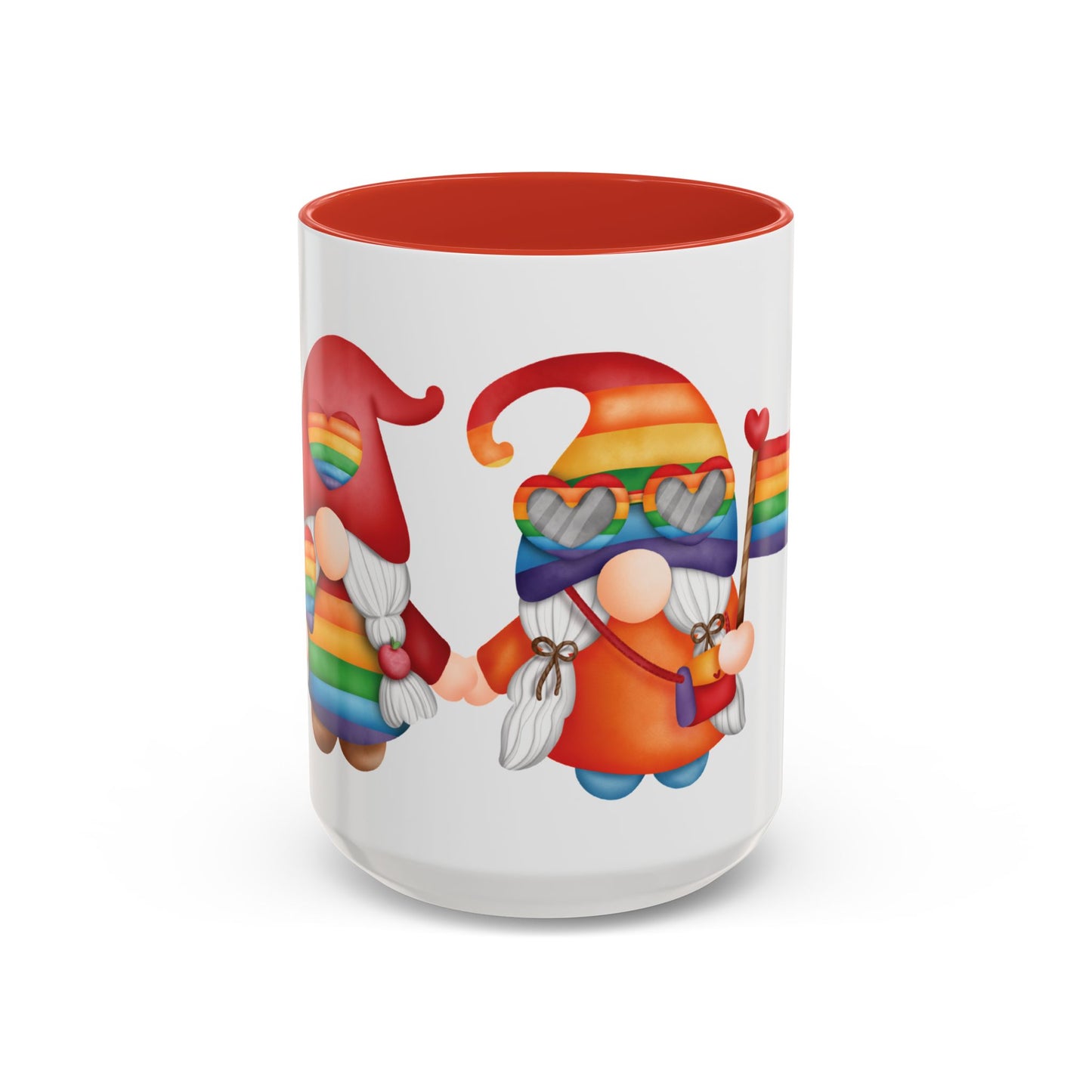 Pride Gnome Accent Mug | Rainbow Love Coffee Cup | 11oz & 15oz