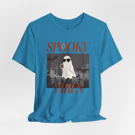 Spooky Vibes Ghost Halloween Bella+Canvas Unisex T-Shirt
