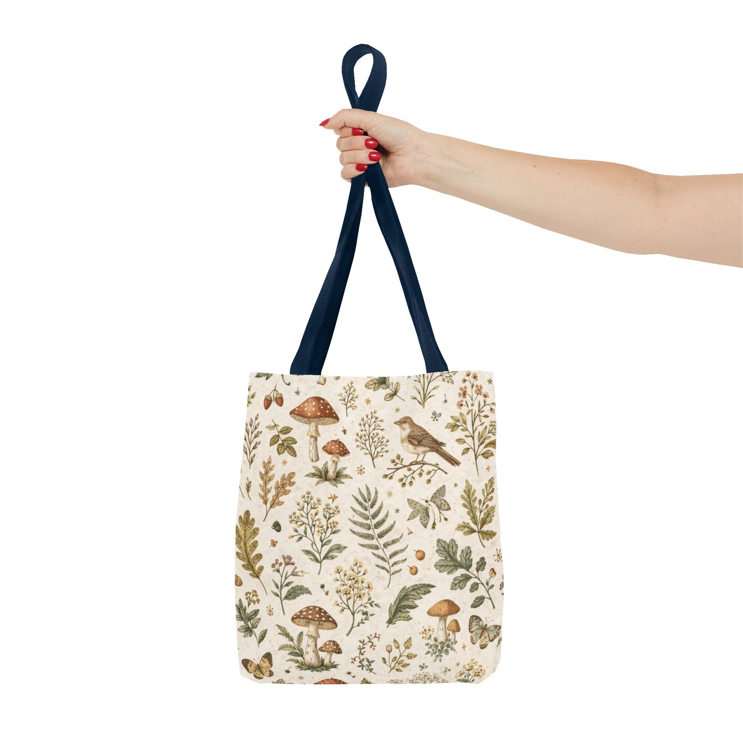 Cottagecore Botanical Canvas Tote Bag