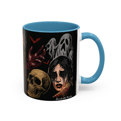 Horror Coffee Mug – Zombie Graveyard Halloween Design – 11oz & 15oz Ceramic – Creepy Goth Kitchen Decor