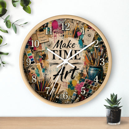 Make Time for Art Wall Clock | Art Teacher Classroom Decor
