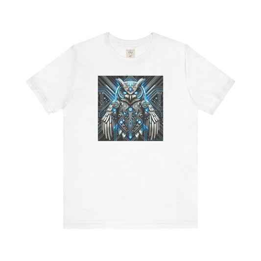 Mystical Cybernetic Owl Graphic Tee - Unisex Tch Short Sleeve T-Shirt