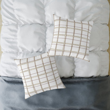 Modern Rustic Square Pillow, Cozy Home Decor, Throw Pillow for Living Room, Farmhouse Style Cushion, Perfect for Gifts