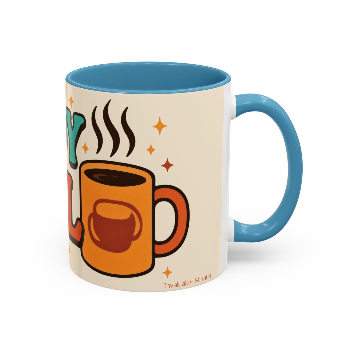 Study Fuel Color Accent Mug (11oz/15oz) – Retro Teacher/Student Coffee Cup • Back to School • Durable Ceramic