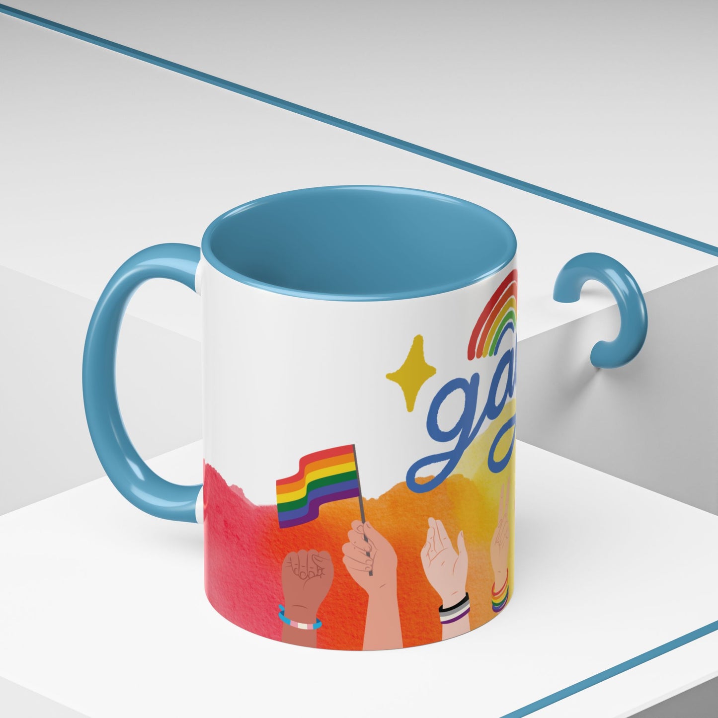 Bold Pride Accent Mug | Fun LGBTQ+ Gift | 11oz & 15oz Options
