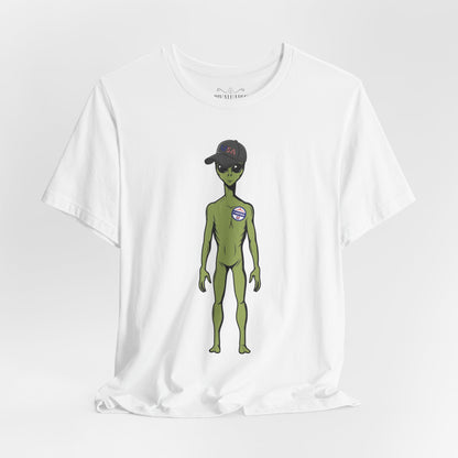 Alien Graphic Tee, Fun T-Shirt for Sci-Fi Lovers, Unisex Casual Wear, Great for Festivals, Gifts for Nerds, Everyday Comfort