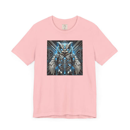 Mystical Cybernetic Owl Graphic Tee - Unisex Tch Short Sleeve T-Shirt