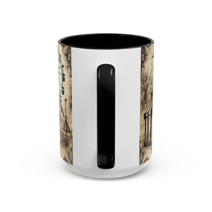 Creepy Circus Witch Mug | Vintage Halloween Accent Coffee Mug (11oz/15oz)